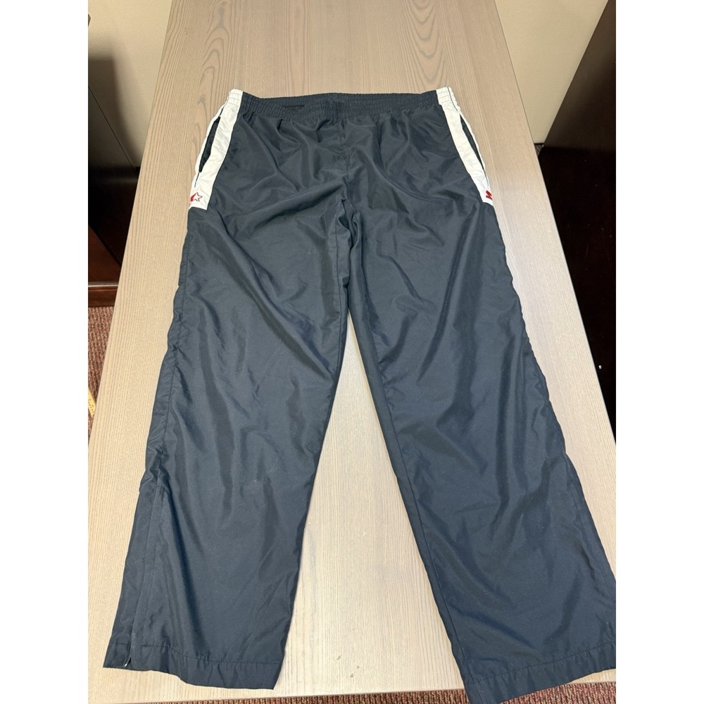 Vintage Starter Baggy Windbreaker Track Pants Mesh Lined Black Mens Large L
